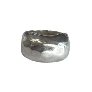Silpada R2758 Classique Hammered 925 Sterling Silver Dome Ring Size 8